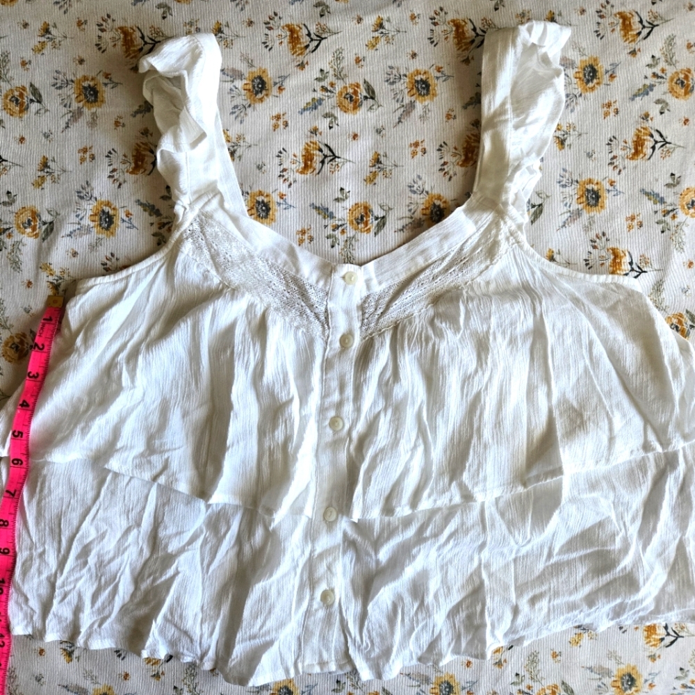 American Eagle White Crop Top